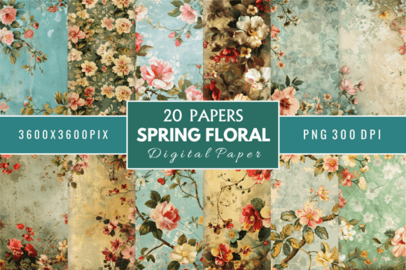 Download Spring Floral Digital Paper Bundle - Premium Resources