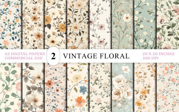 Download Seamless Vintage Floral Wallpaper Bg - Wallpaper Collection