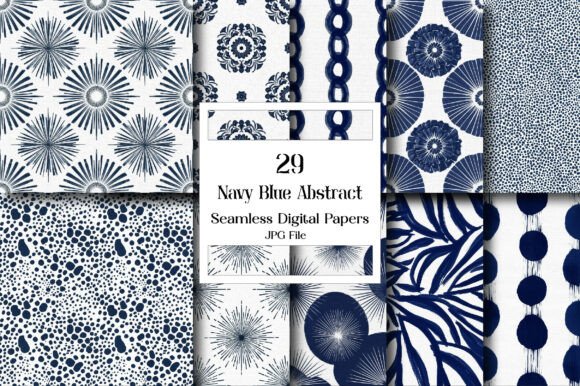 Download Navy Blue Abstract Pattern Digital Paper - Abstract pattern Collection
