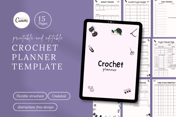 Download Ultimate Crochet Planner Template Canva - Crochet planner template canva Collection