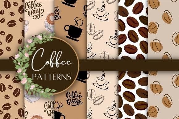Download Coffee Patterns Wallpaper Digital Paper - Wallpaper Collection