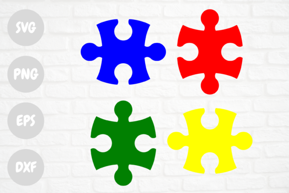 Download 4 Puzzle Pieces Red Yellow Green Blue - Puzzle pieces Collection